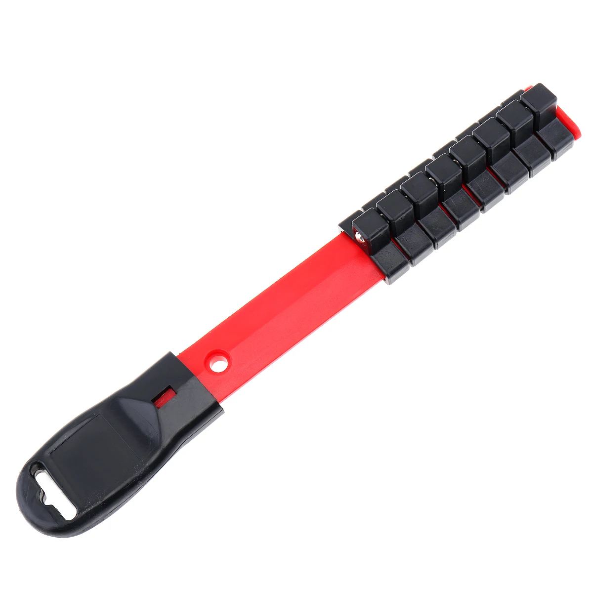 

Practical 3/8 Inch Plastic Portable Universal Socket Sleeve Seat Socket Frame with 8 Slider and Hanging Hole for Socket Storage