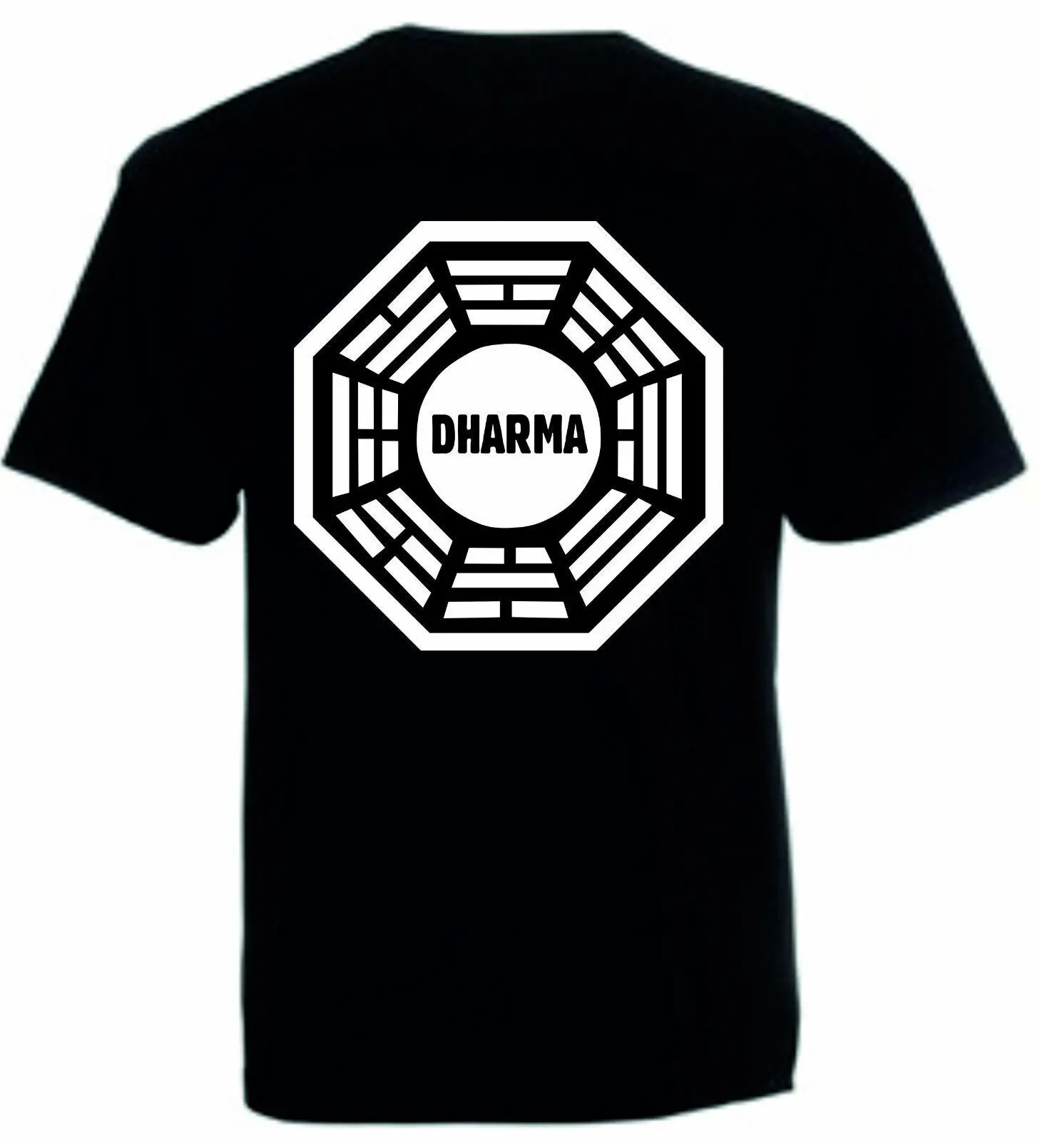 black 2 Dharma initive Lost, новая футболка, серия океанических Ретро, классные, новые футболки G, Забавные топы, футболки, новые унисекс, Забавные топы - Цвет: black 2