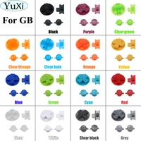 yuxi plastic replacement buttons for gameboy classic keypads for gb dmg diy for gameboy a b buttons d pad purple clear black