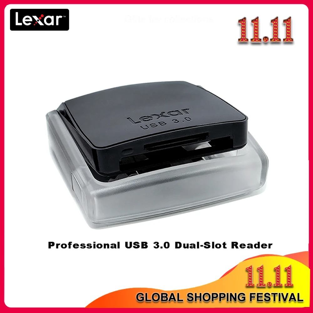 Lexar Профессиональный USB 3,0 карта CompactFlash reader SDXC/SDHC Dual-Slot Reader400 скорость до 500 МБ/с