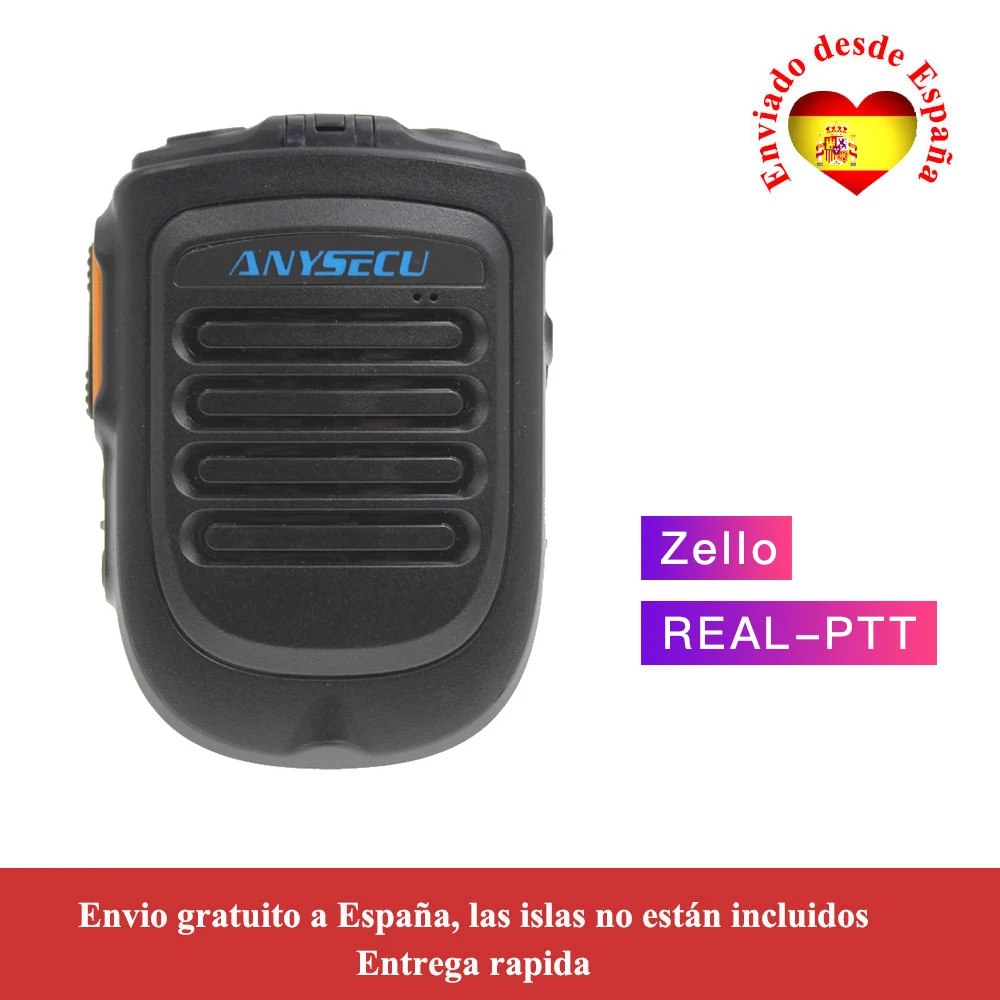 Anysecu BT4.2 version wireless Microphone for F22 4G-W2PLUS T320 3G/4G Radio REALPTT ZELLO support Wireless Handheld Microphone