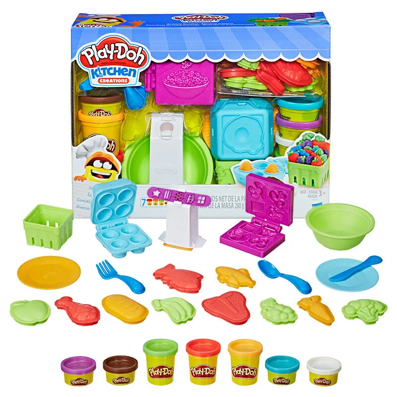 

Hasbro Play Doh Creative Kitchen Series Supermarket Shopping Models Set Kids Play Dough DIY Educational Plasticine Toy E1936