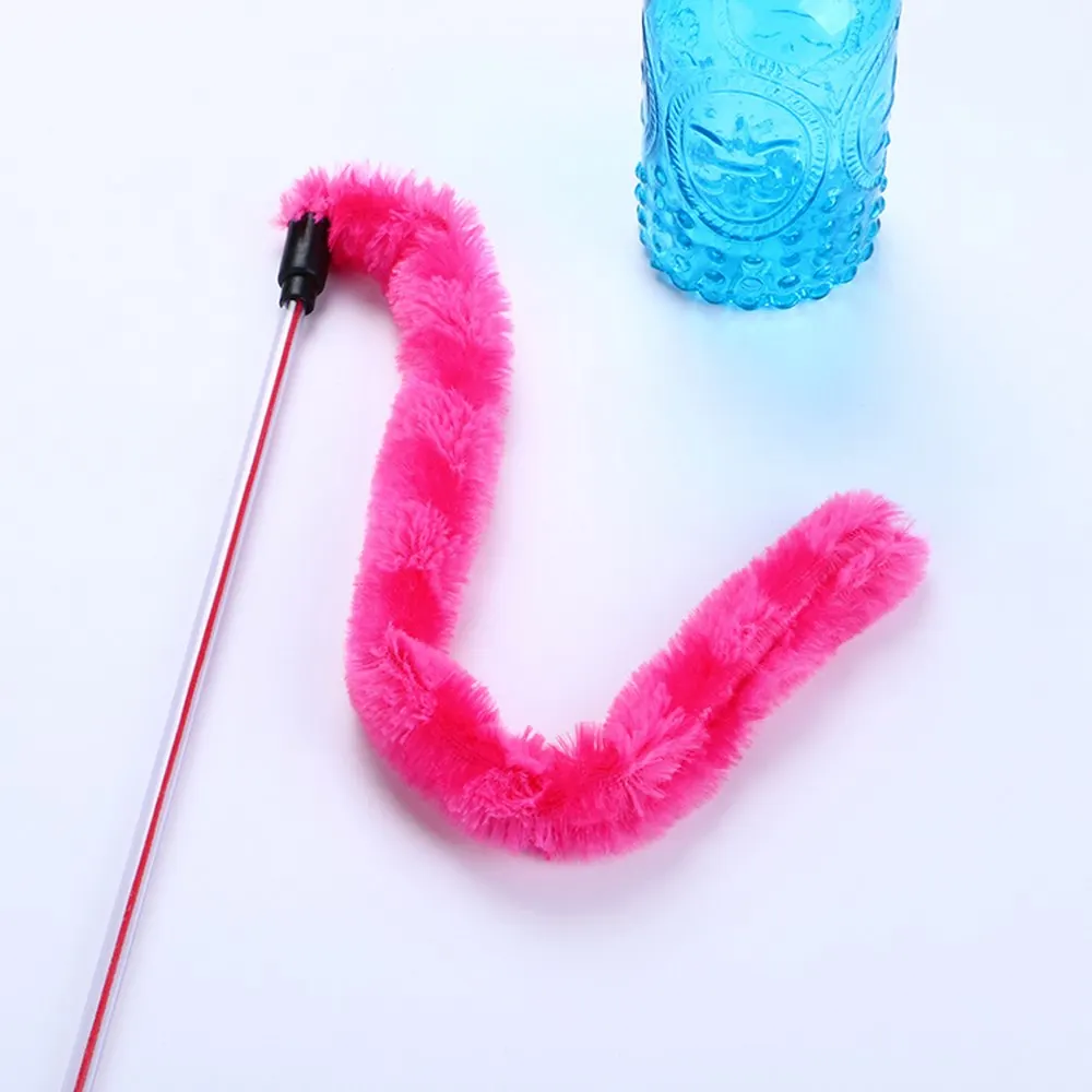 

1pcs Plush Feather Cat Rod Pet Toys for Cat Wholesale Teaser Multi Soft Colorful Kitten Funny Playing Interactive Pet Cat Toys