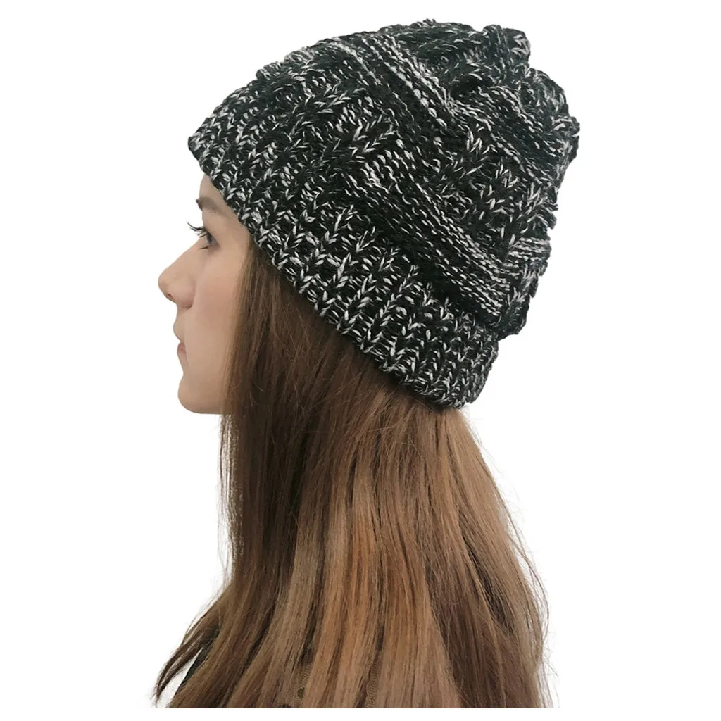 Женские повседневные однотонные женские шапки из плюша вязаная крючком шапка