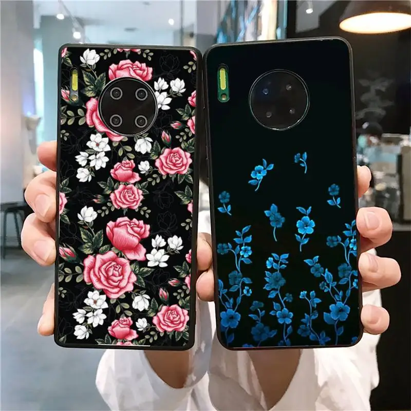 

YNDFCNB Custom Flowers Phone Case for Huawei Mate 20 10 9 40 30 lite pro X Nova 2 3i 7se