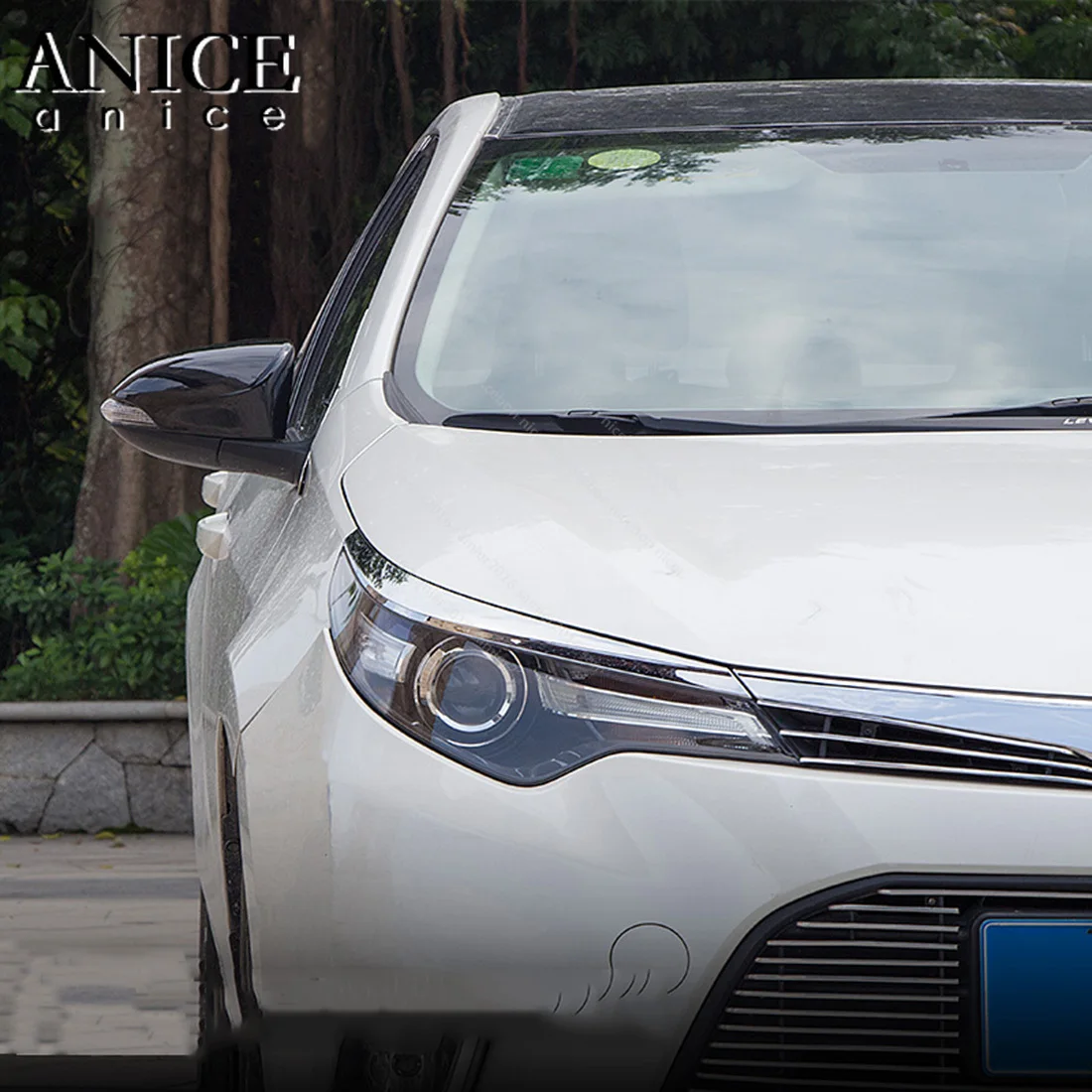 Блестящие черные зеркала заднего вида 2 шт. чехол для Toyota Avalon Venza Corolla C-HR Auris Yaris |