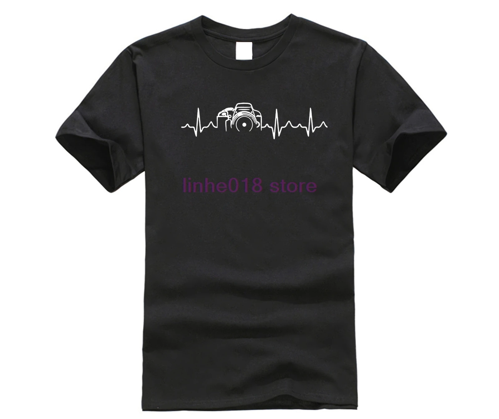 Фотограф сердцебиение футболка хлопковые футболки для мужчин популярный бренд