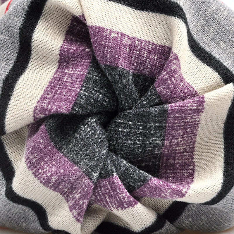 

Novelty Hedging Cap Men Skullies Beanies Cotton Autumn Winter Striped Women Knitting Caps Bonnet