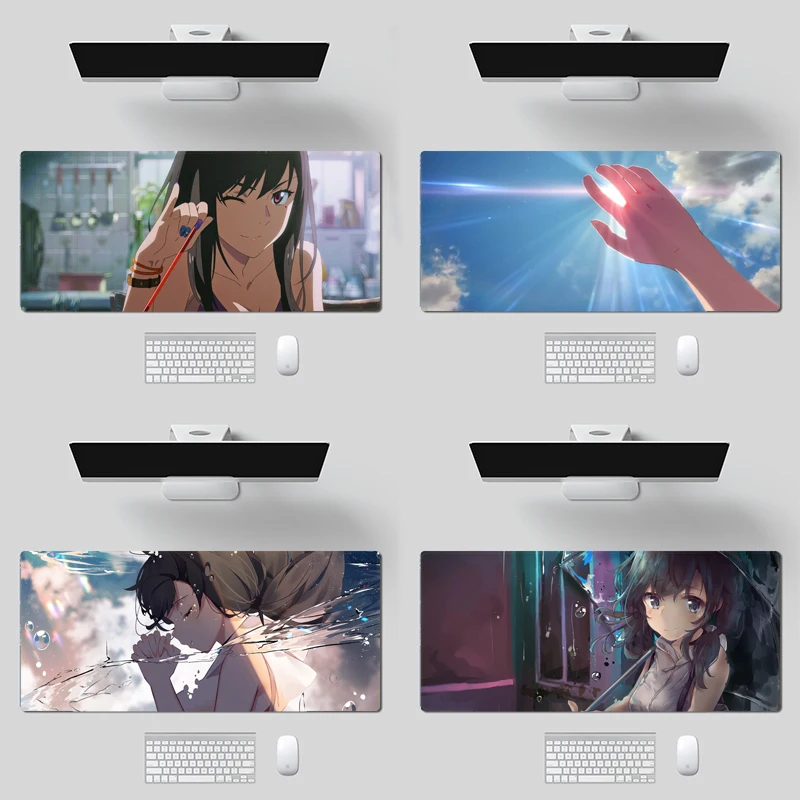 

Anime Weathering With You Gaming Player Desk Laptop Rubber Mouse Mat Large Mouse Pad Keyboards Mat Notebook Pad