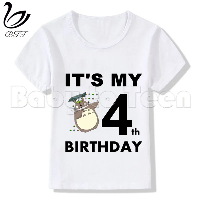 Футболка с японским Аниме Тоторо для мальчиков и девочек детская одежда дня