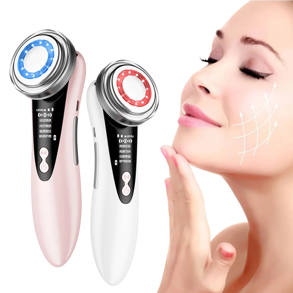 

Electric Facial Massager Sonic Ion LED Photon Beauty Instrument Anti Aging Skin Rejuvenation Lifting Tighten Face Skin Care Tool