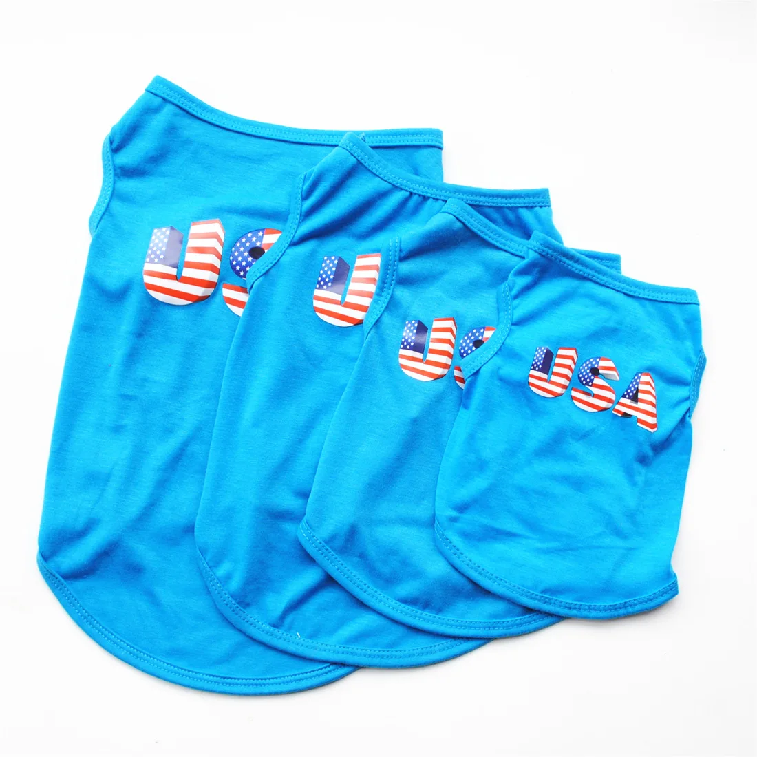 Летняя одежда для домашних животных с рисунком США жилет мягкая удобная собак