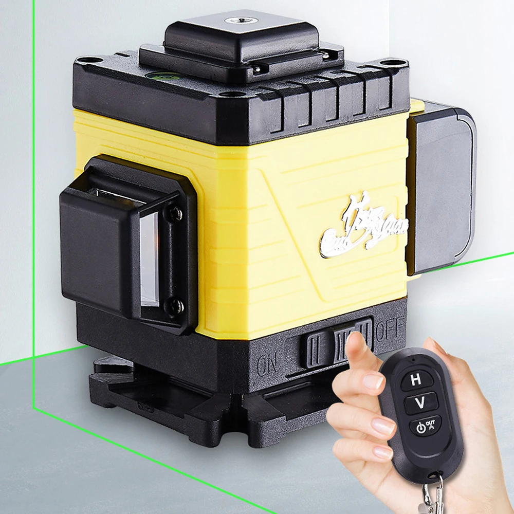 16 проводной нивелир с наземным креплением сверкающий зеленый Высокоточный