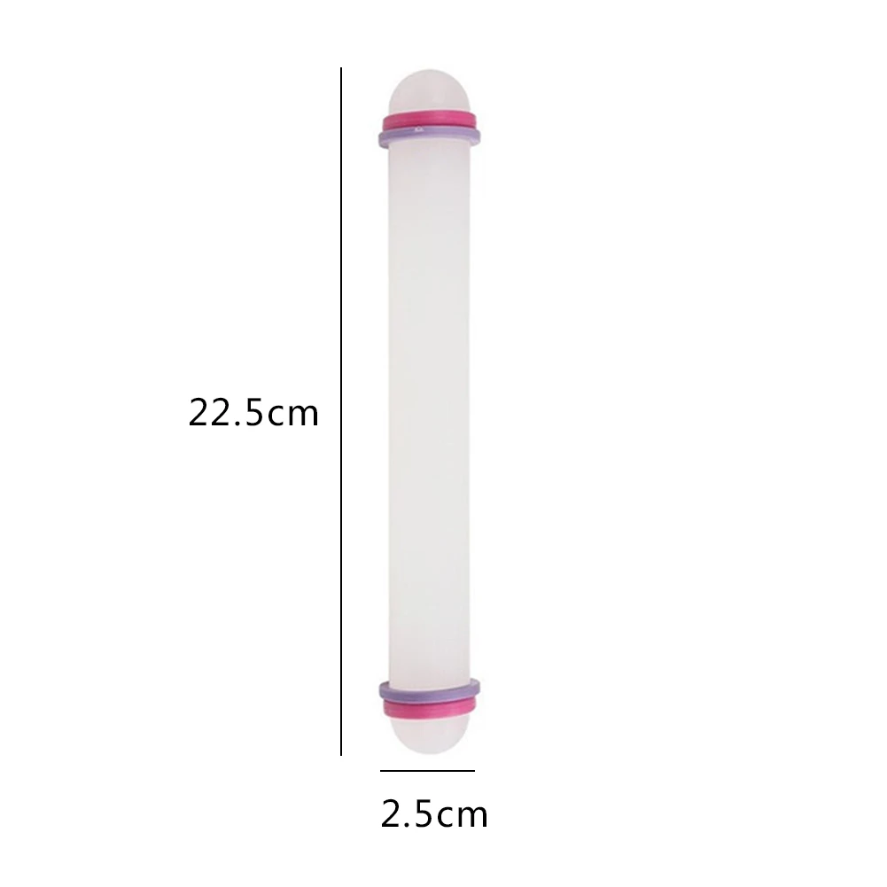 

9 Inch Non-Sticky Rolling Pin Dough Roller With Two Sets Of Thin And Thick Rubber Bands Reliable And Effort-saving To Operate