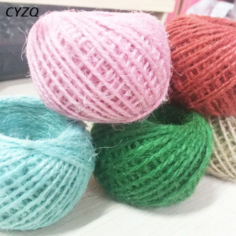 30 метров натуральный Мешковина гессийский джутовый шнур шпагат пеньковая