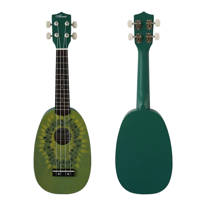 21 дюймов полный набор студенческий цвет ukelele заводская цена красное дерево сопрано Гавайские гитары укулеле - Цвет: Kiwi