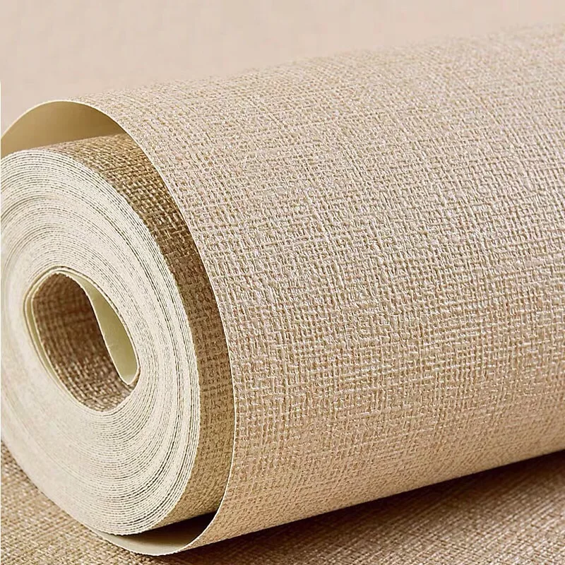 Имитация японских льняных пигментных водостойких обоев Современные Простые