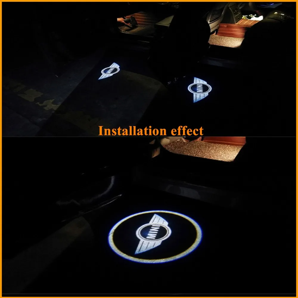 Автомобильная лампа для двери 2 шт. освесветильник BMW MINI Cooper светодиодный логотип