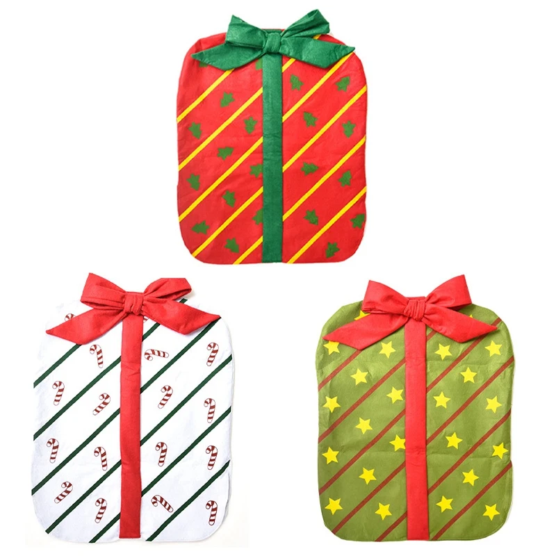 

1 Pcs Christmas Bow-Knot Chair Cover,for Restaurant Home Christmas Festival Decor