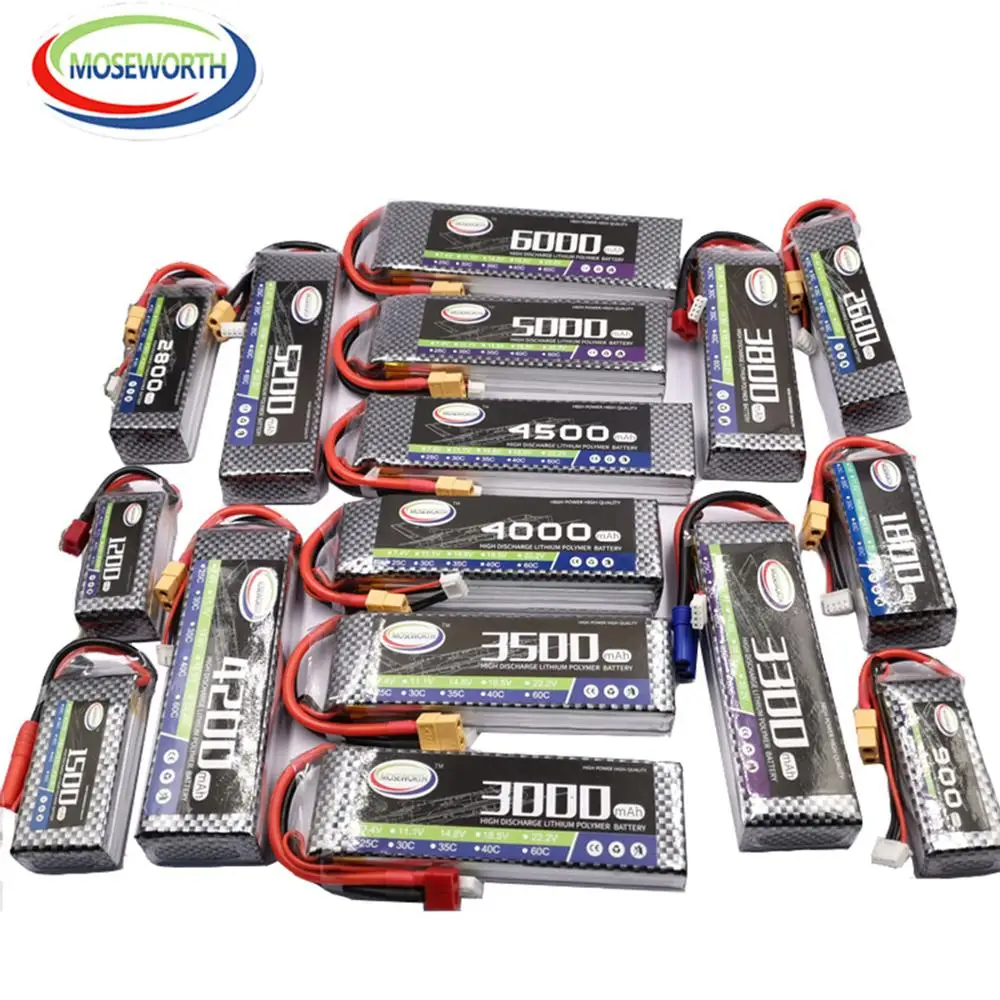 3S батареи 11 1 V 2200 2800 3300 3800 4200 5200 6000 мА/ч 30C40C60C RC игрушки LiPo Батарея для вертолет