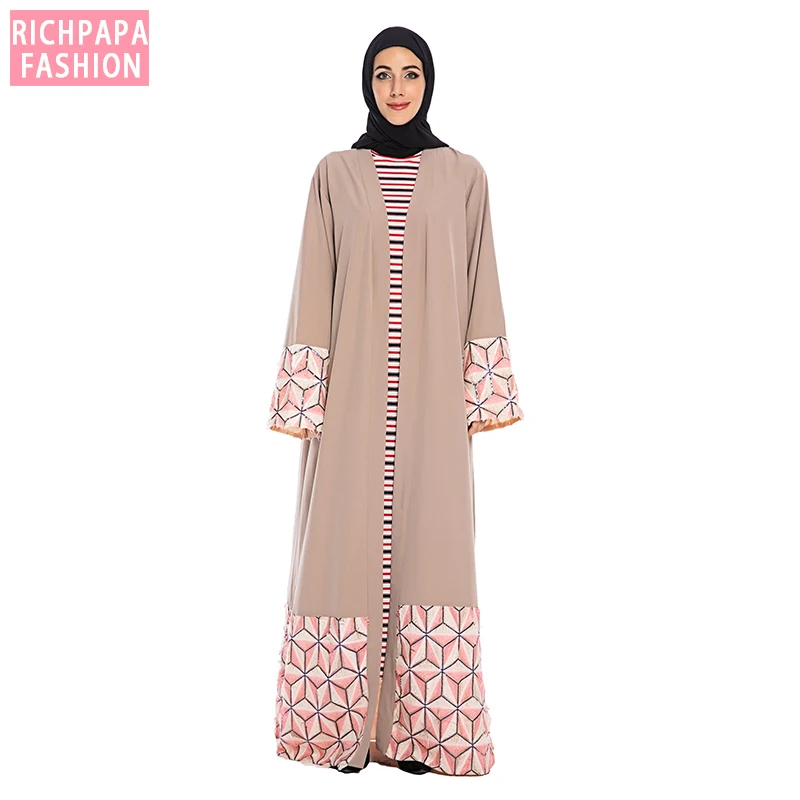 Зимнее кимоно абайя Дубай турецкий хиджаб мусульманское платье джилбаб