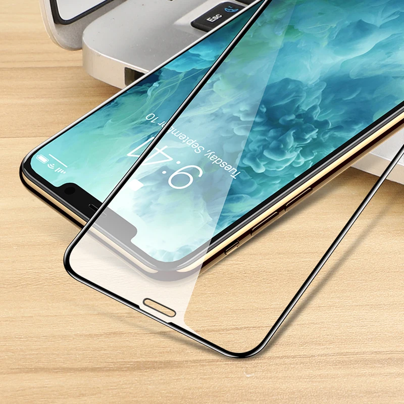 10 шт. закаленное стекло полное покрытие защита экрана для iPhone 12 Mini 11 Pro Max XS XR X 8 7 6