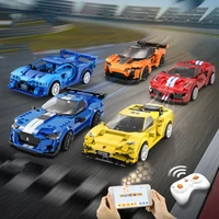technical super sport car block bugattis chiron lotus evija ford mustang shelby gt500 app rc brick 2 4ghz remote control toy