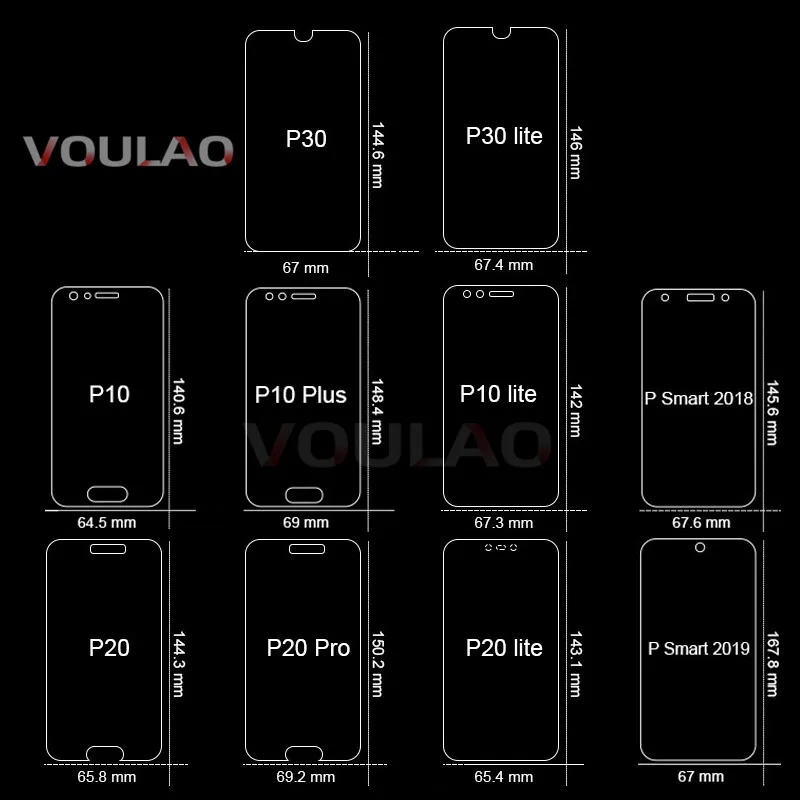 VOULAO 1-3 шт 9H закаленное стекло для huawei P30 P20 P10 Lite P30 Защитное стекло для экрана для huawei P Samrt P10 P20 P30 Pro пленка