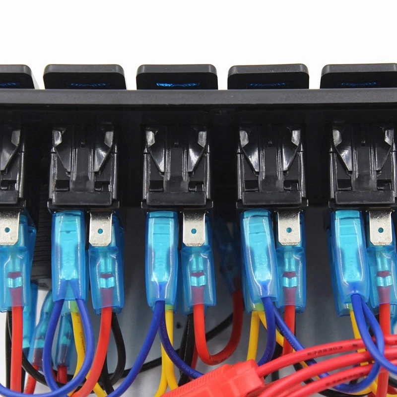 

6 Gang Waterproof Marine Boat Rocker Switch Panel with LED Backlight for Car SUV Marine RV Truck Camper Boat