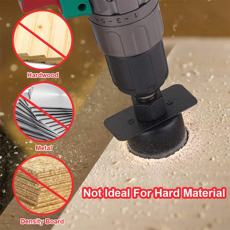 

Hole Saw Set 17 Pcs with 13Pcs Saw Blades, 2 Mandrels and Drill Bits, 1 Installation Plate, 1 Hex Key, Max Size 6inch Min Size 3