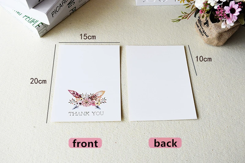 

48pcs/set Classic Thank You Card DIY Thanksgiving Blessing Greeting Cards for Valentine's Day Birthday Wedding Party Invitations