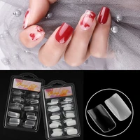 100200pc clearnaturalwhite nail tips fake finger polish extension tips quick building false tips manicuring tools set
