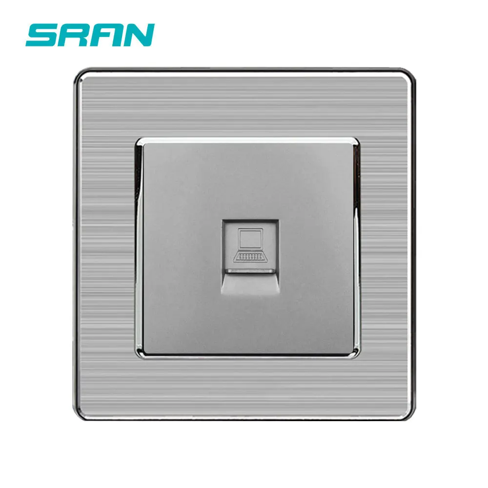 Настенная розетка SRAN RJ45 сетевой интерфейс данных CAT5 компьютерная панель из