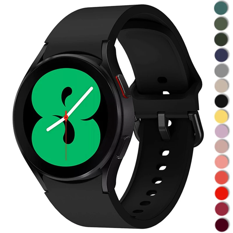 

Ремешок силиконовый для Samsung Galaxy Watch 4 classic 42 мм 46 мм, спортивный браслет для смарт-часов Galaxy Watch 4 44 мм 40 мм