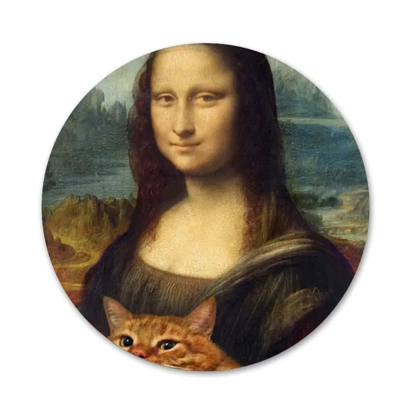 Значки 58 мм с изображением знаменитого оранжевого кота значки украшения броши