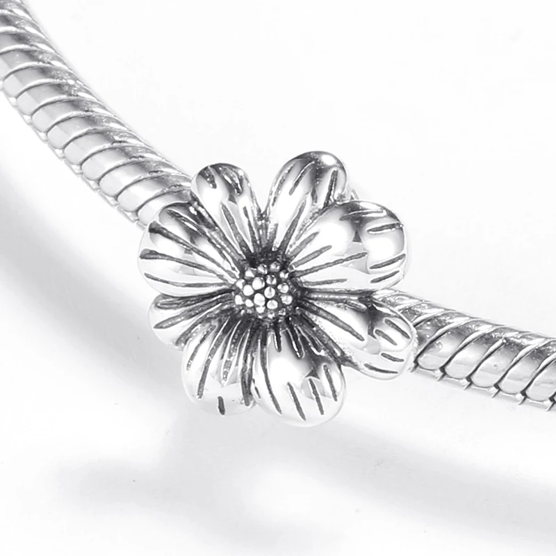 Бусины-шармы женские из серебра 100% пробы с цветущими цветами | Украшения и