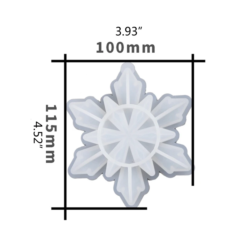 

Christmas Snowflake Coaster Casting Silicone Mould DIY Crafts Jewelry Decorations Cup Mat Crystal Epoxy Resin Mold