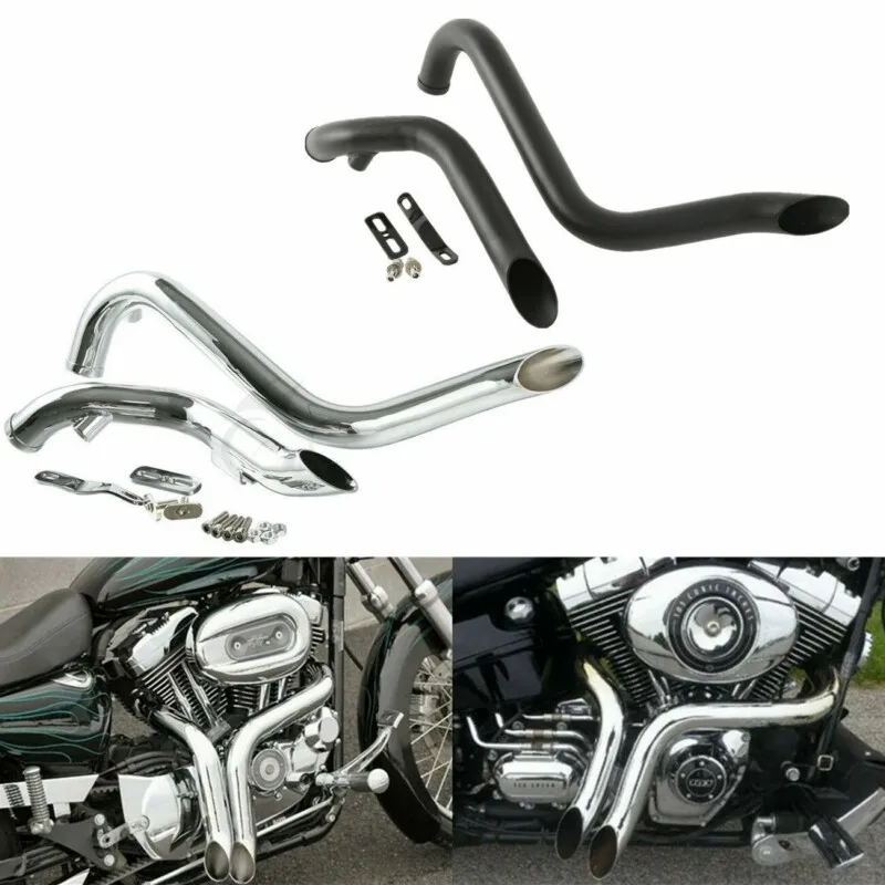 Выхлопные трубы Motorcycle1.75 &quot13/4" для Harley Softail Sportster 883 1200 Custom Forword Control Dyna Touring Electra