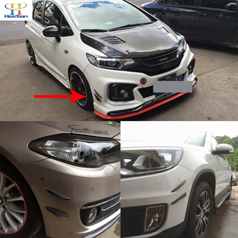 4 шт. углеродное волокно цвет подходит для переднего бампера разделитель губ