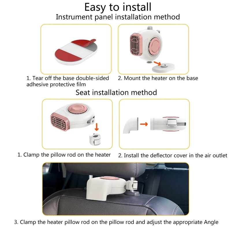 

Portable Windshield Car Heater Car Defroster Defogger 12V 150W 2 in 1 Heating/Cooling Mini Auto Car Heater