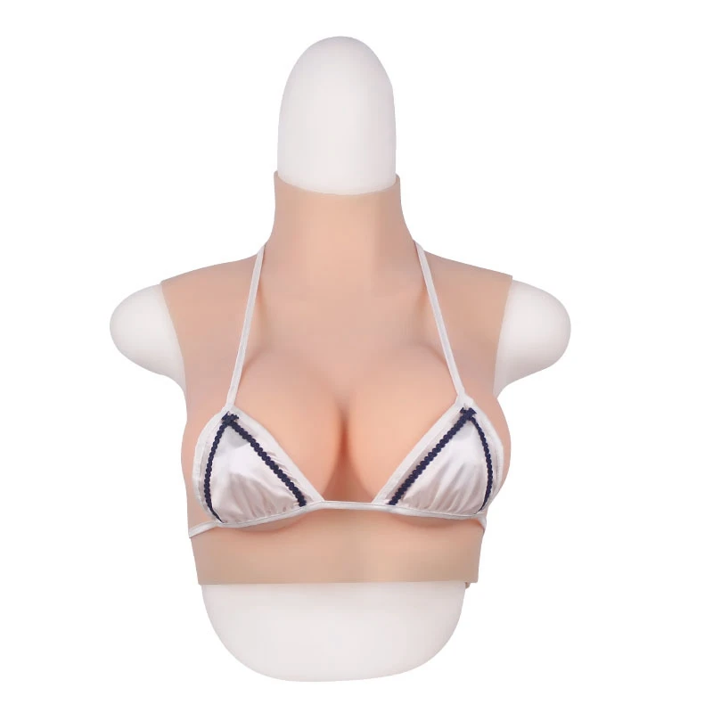 

Улучшенная огромная форма для груди C,D,E,G, с вырезами и высоким воротником, искусственная силиконовая форма для груди для трансвеститов, перетащите королеву мастэктомии