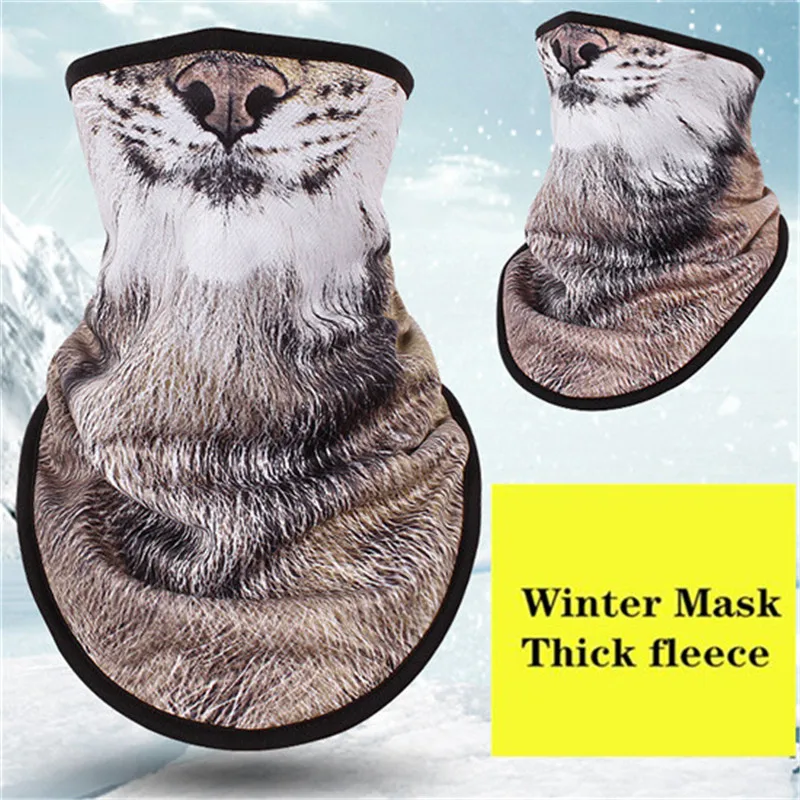 Зимний флисовый лыжный шарф. Бандана для велоспорта сноуборда повязка на голову