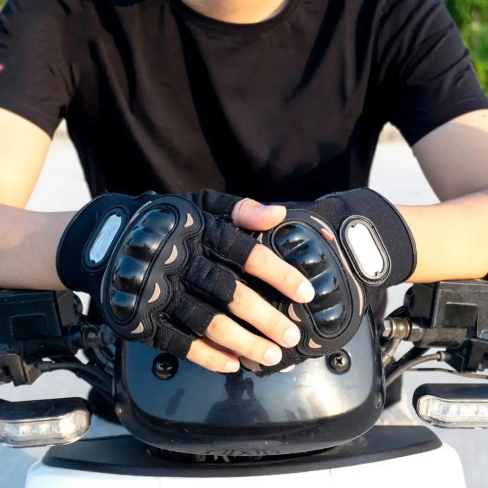 

Shooting Airsoft Bicycle Motocross Combat Non Slip Knuckle Half Finger Gloves Anti-fall Shock-proof Breathable Half-finger Glove