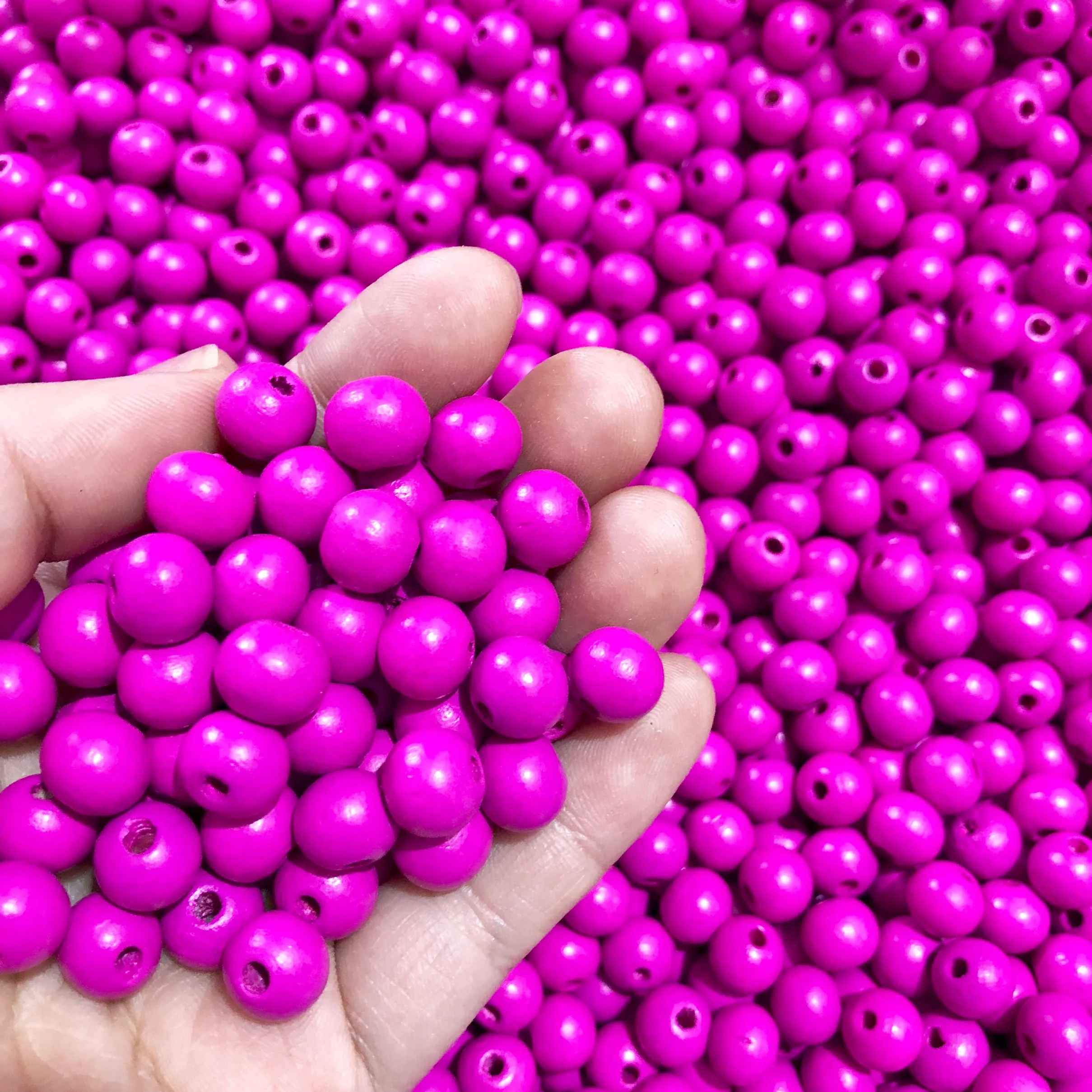 Оптовая продажа 10 мм деревянные бусины круглые шарики Деревянные Подвески с