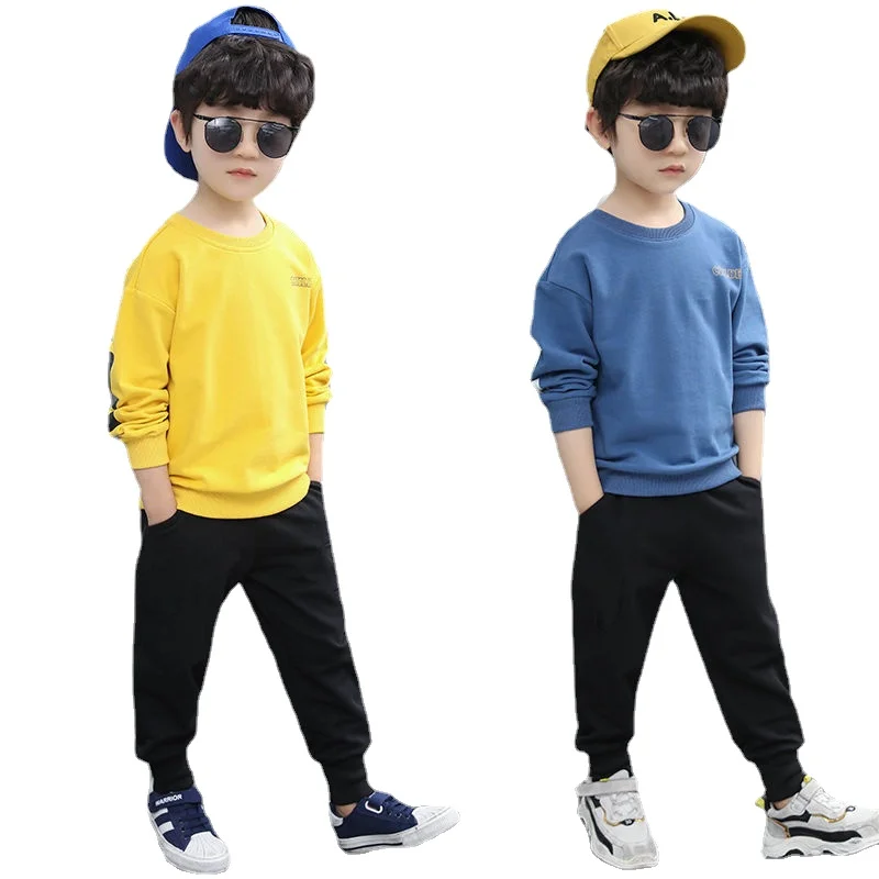 

Новый весенне-осенний костюм для мальчиков новая детская одежда модные топы + брюки наборы из 2 предметов для больших детей 3 5 6 8 10 12 лет