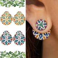 oorbellen 2021 for women stud earrings zinc alloy round studs earrings rhinestone statement earrings hot new jewelry gifts
