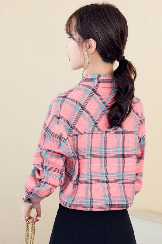 

Houthion Satin Slim Women's Blouses Casual Lattice Buttons Shirt Spring/autumn Fashion Long Sleeve New Tops