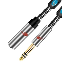 stereo 6 35mm male to 6 35mm female audio cable for monitor headphone audiophile 14 jack extension cable ofc 1m 2m 3m 5m 10m