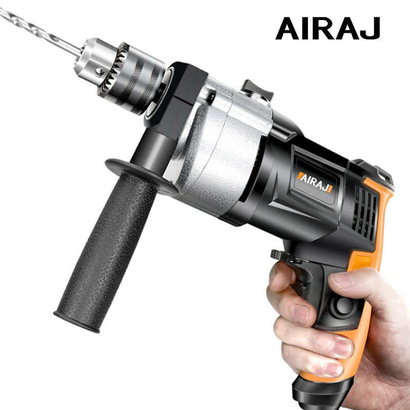 

AIRAJ 710W Electric Hammer Impact Drill Household Electric Screwdriver Tool 220V Adjustable Electric Repair Tool with Components