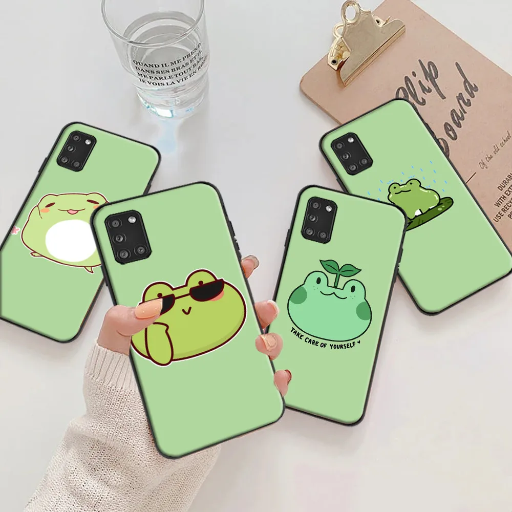 

The Frog Animal Phone Case For Samsung Galaxy A42 A32 4G 5G A11 A31 A21S A41 Soft TPU Smartcase Funda Cute Cartoon Back Cover